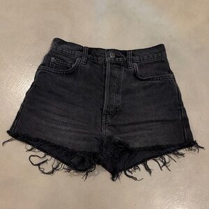 Reformation Black Jean Shorts
